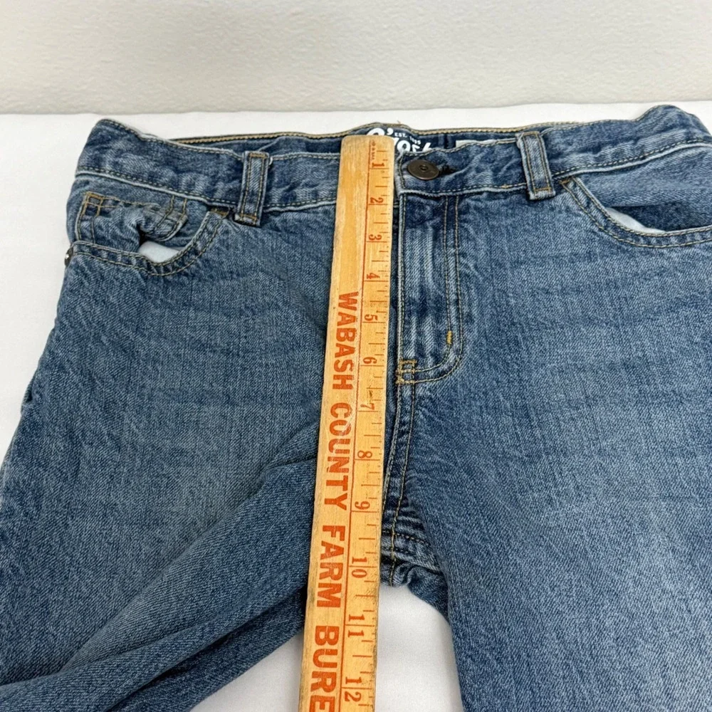 OshKosh Bgosh Kids Classic Straight Blue Jeans Medium Wash‎ Denim Boys 7 Husky